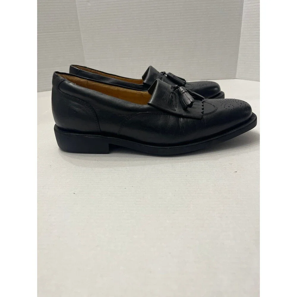 Sandro Moscoloni Vineyard Black Leather Loafers Size 8.5 D